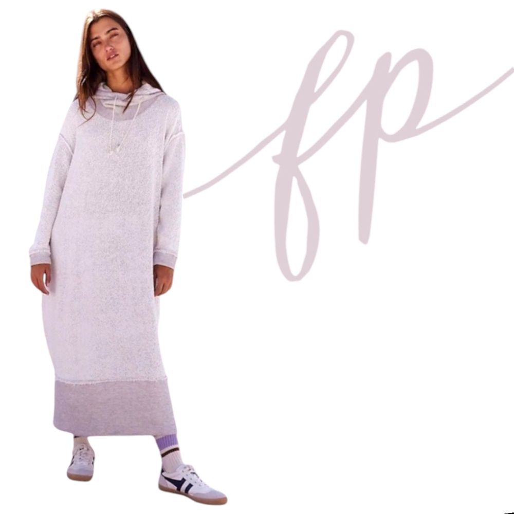 Free People Lavender Hooded Midi Dress